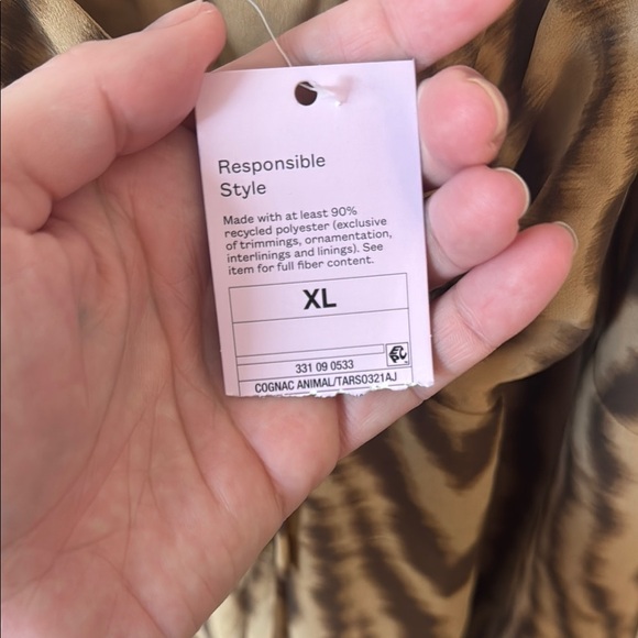 Elegant Brown Animal Print Maxi Dress Size XL - Picture 6 of 7